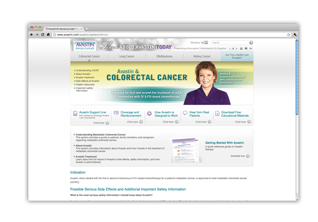 Avastin Patient Website