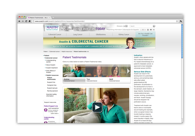 Avastin Patient Website